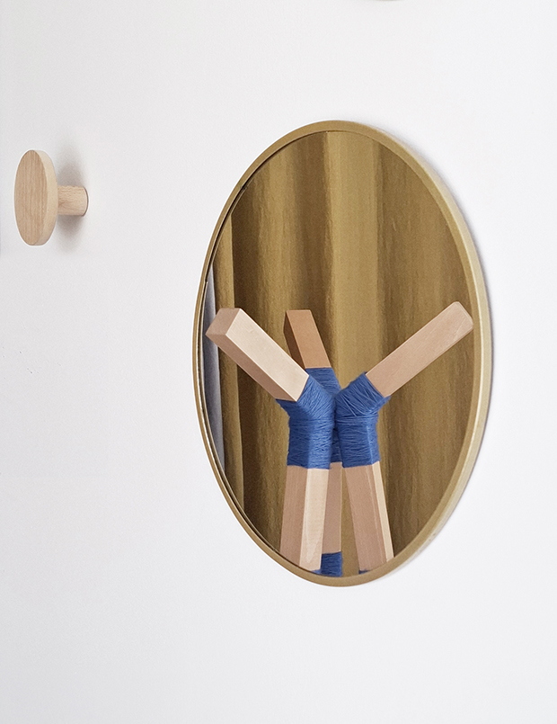 Porte manteau bleu - Design Chape et Mache